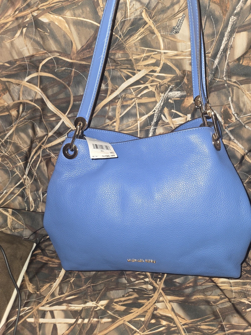 MICHAEL KORS NWT Vintage Blue Pebbled Leather Shoulder Bag